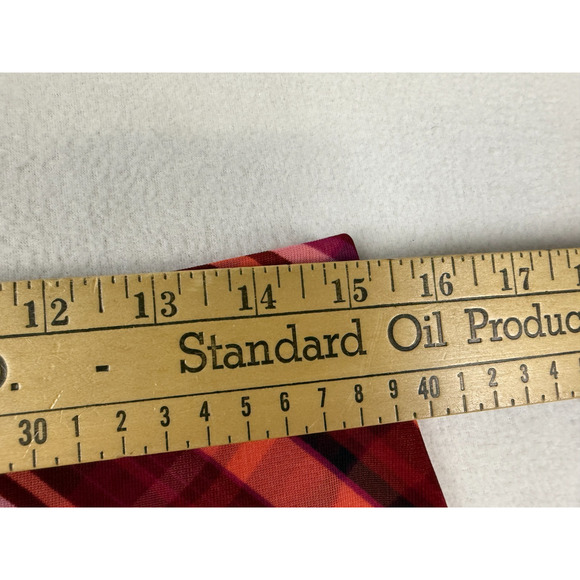 Express Skirt Women's Medium Red Pink Plaid A-Line Classic Academia preppy Flaw - Picture 10 of 13